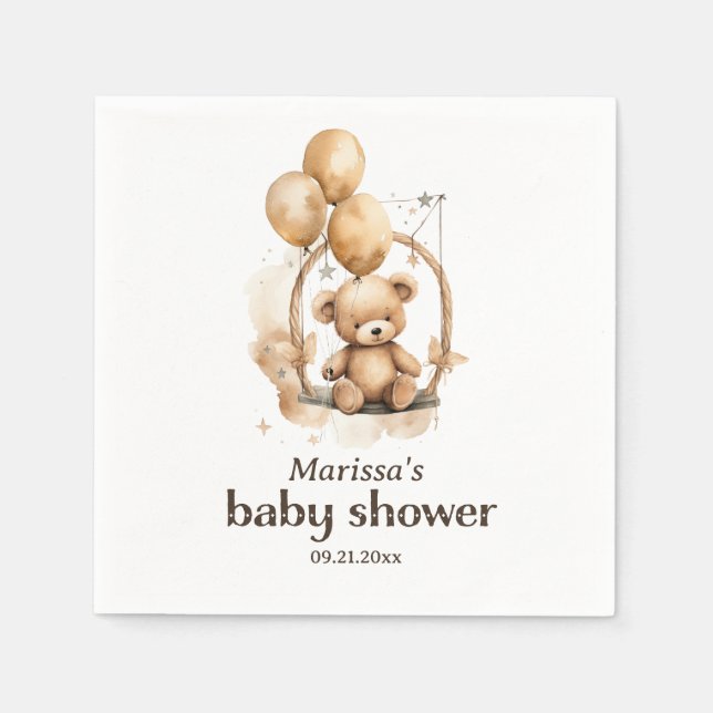 Guardanapo De Papel Chá de fraldas neutro do urso de película personal (Frente)