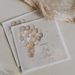 Guardanapo De Papel Chá de fraldas Neutro Marrom dos Balões do Urso