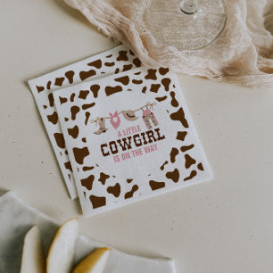 Guardanapo De Papel Chá de fraldas Ocidental de Cowgirl Rosa