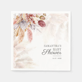 Guardanapo De Papel Chá de fraldas Pampas Grass Tan Terracotta Paper