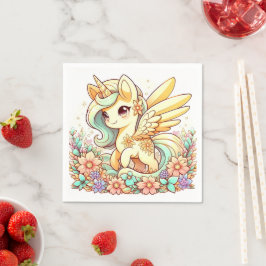 Guardanapo De Papel Chá de fraldas Pastel Unicorn