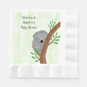 Guardanapo De Papel Chá de fraldas Pensado Do Urso Koala Com Sono Pers