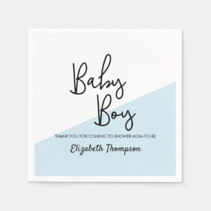 Guardanapo De Papel Chá de fraldas Personalizado Azul do Baby Boy