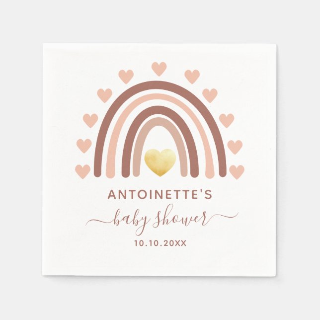 Guardanapo De Papel Chá de fraldas Personalizado do Arco-Íris Cuz (Frente)