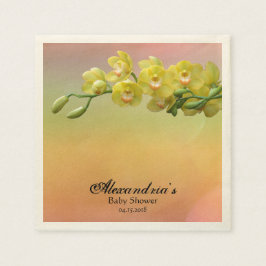 Guardanapo De Papel Chá de fraldas Personalizado Floral do Elegant Orc