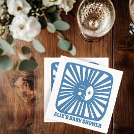 Guardanapo De Papel Chá de fraldas PERSONALIZADO Moderno de Boho Brilh