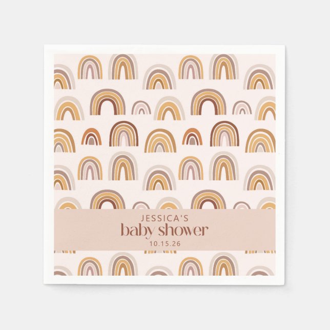 Guardanapo De Papel Chá de fraldas Personalizado Neutro do Arco-Íris d (Frente)