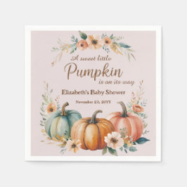 Guardanapo De Papel Chá de fraldas personalizável com o Design Pumpkin