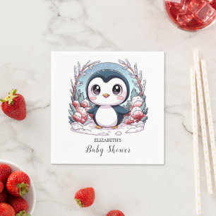 Guardanapo De Papel Chá de fraldas Pinguim Simples Encantado