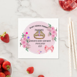 GUARDANAPO DE PAPEL CHÁ DE FRALDAS PINK FLORAL NAPKINS