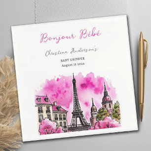 Guardanapo De Papel Chá de fraldas preto rosa-rosa do Bonjour Bebe fra