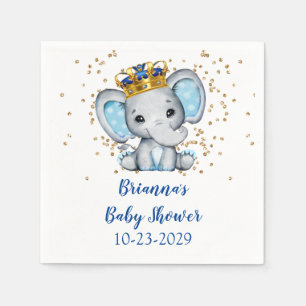 Guardanapo De Papel Chá de fraldas Príncipe Real Dourado Elefante