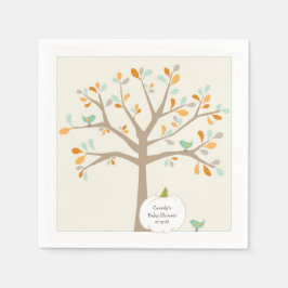 Guardanapo De Papel Chá de fraldas Pumpkin Branco de Queda com data de