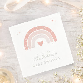 Guardanapo De Papel Chá de fraldas Rainbow Pink Girl