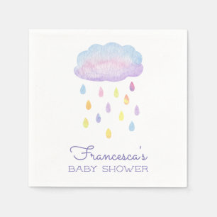 Guardanapo De Papel Chá de fraldas Raindrops e Sprinkles de Watercolo