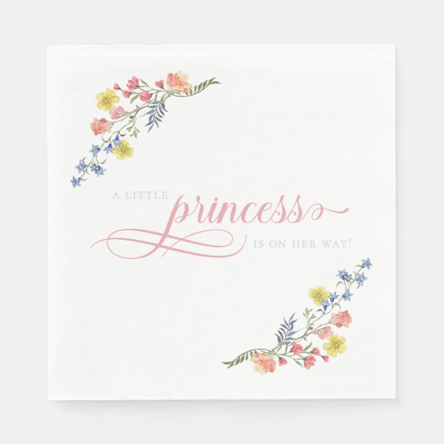 Guardanapo De Papel Chá de fraldas Real da Princesa Magna Elegante (Frente)