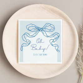 Guardanapo De Papel Chá de fraldas Retro Azul De Arco De Mão