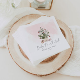 Guardanapo De Papel Chá de fraldas rosa de árvores de Natal de inverno