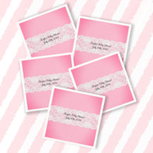 Chá de fraldas Rosa de rendas