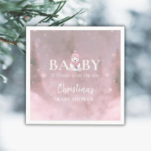 Chá de fraldas rosa-do-inverno