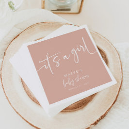 Guardanapo De Papel Chá de fraldas Rosa Dusty Papel Napkins Menina Mod