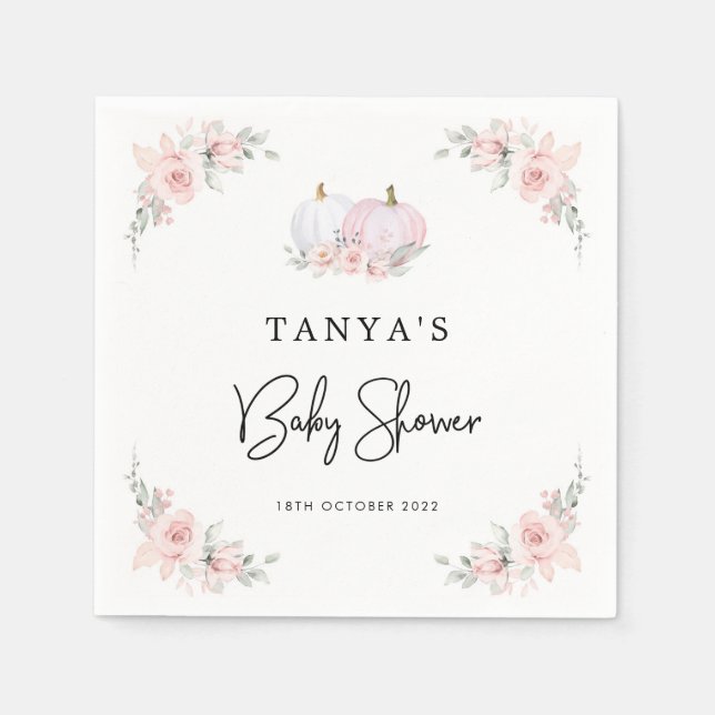 Guardanapo De Papel Chá de fraldas Rosa Pumpkin Napkin (Frente)