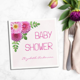 Guardanapo De Papel Chá de fraldas Rosa Puro Dahlia Girl