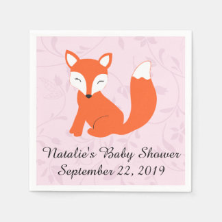 Guardanapo De Papel Chá de fraldas Rosa Woodland Fox