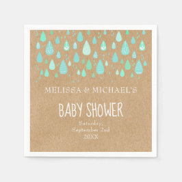 Guardanapo De Papel Chá de fraldas/Russo de Casais de Gotas de Chuva C