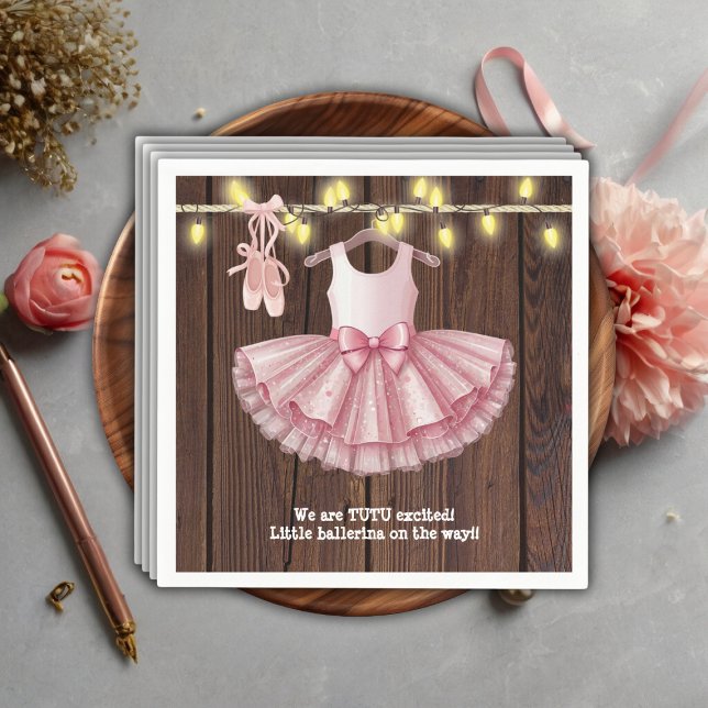 Guardanapo De Papel Chá de fraldas Rustic Little Ballerina Tutu Glitte (Criador carregado)