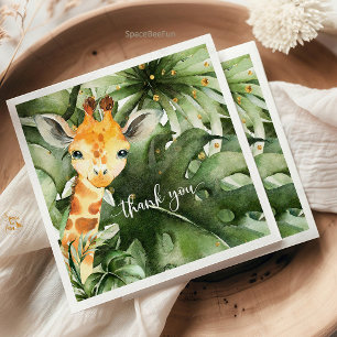 Guardanapo De Papel Chá de fraldas Safari Giraffe