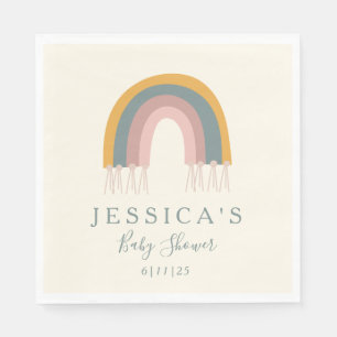 Guardanapo De Papel Chá de fraldas Simples Cute Boho Rainbow  