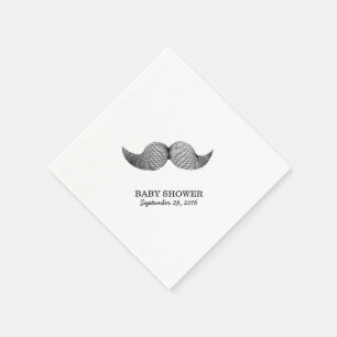 Guardanapo De Papel Chá de fraldas simples do bigode
