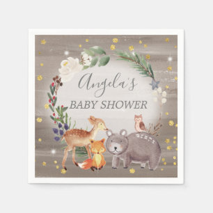 Guardanapo De Papel Chá de fraldas Sparkle Amigos de Animais da Flores