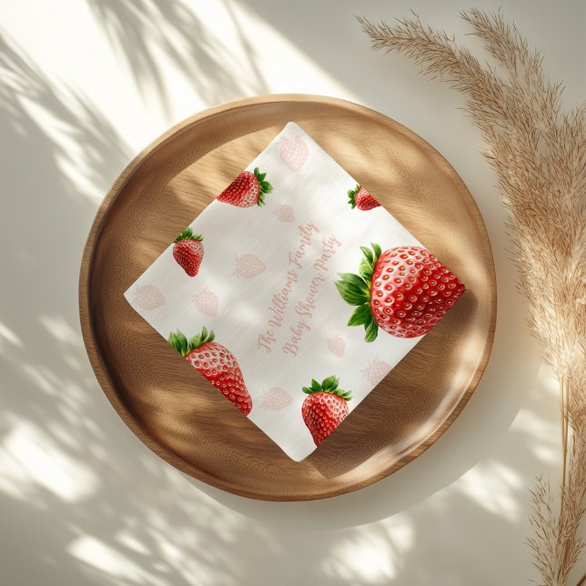 Guardanapo De Papel Chá de fraldas Strawberry Napkins (Criador carregado)