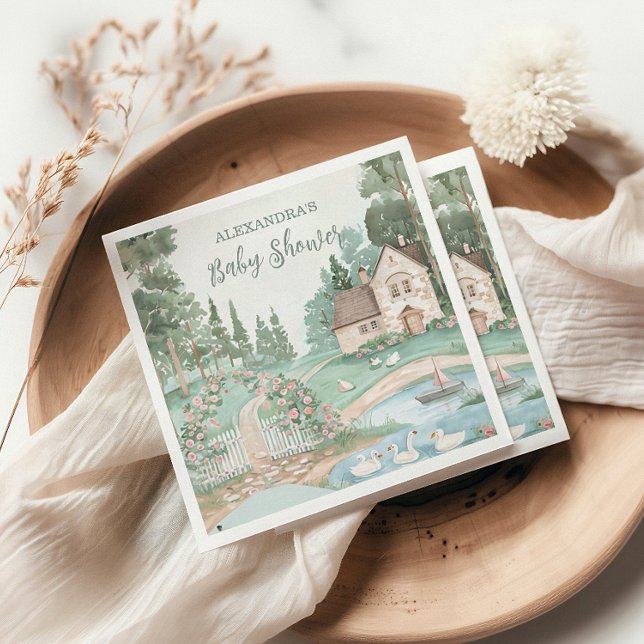 Guardanapo De Papel Chá de fraldas Swan Princess (Criador carregado)