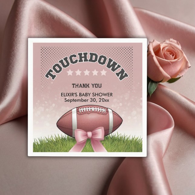 Guardanapo De Papel Chá de fraldas Tocado de Futebol da Faixa Rosa (Criador carregado)