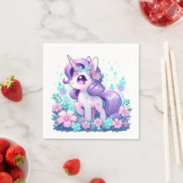 Guardanapo De Papel Chá de fraldas Unicorn minimalista