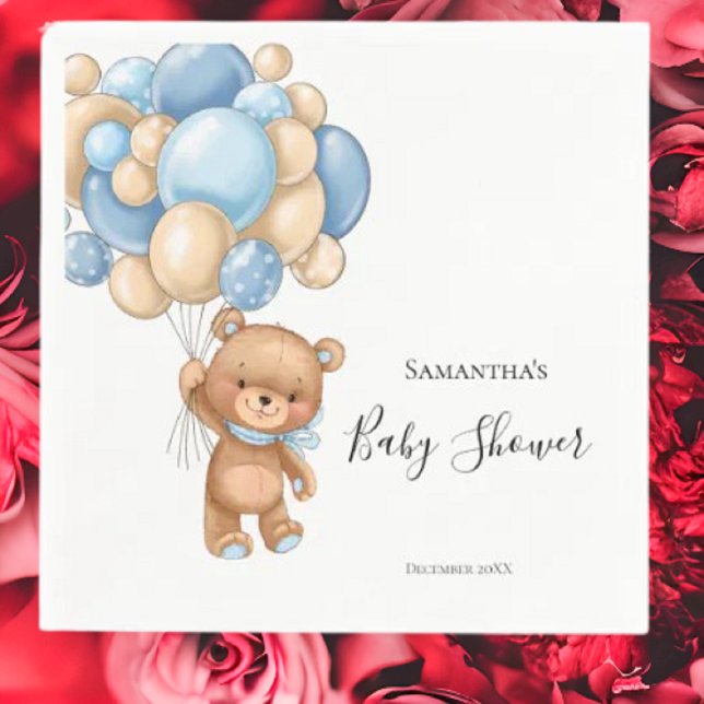 Guardanapo De Papel Chá de fraldas ursinho - Branco (Planning A Party Is Fun When You Shop With Us. Find Everything You Need)
