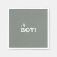 Chá de fraldas Verde-Menino Minimalista