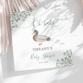 Guardanapo De Papel Chá de fraldas Verde Neutro de Gênero Pato