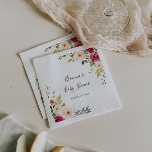 Guardanapo De Papel Chá de fraldas Verde-Rosa-Blush