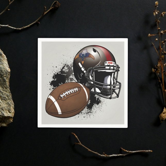 Guardanapo De Papel Chá de fraldas Vermelho e Negro de Futebol America (Criador carregado)