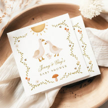 Chá de fraldas Vintage Goose