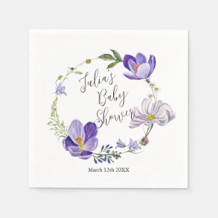 Guardanapo De Papel Chá de fraldas Violeta de Flor Selvagem