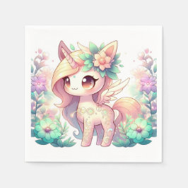 Guardanapo De Papel Chá de fraldas Whimsical Unicorn