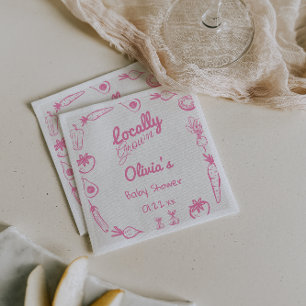Guardanapo De Papel Chá De Garota Menina Com Cor De Rosa, Cultivada Lo