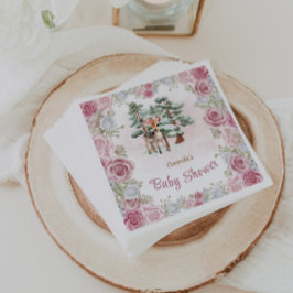 Guardanapo De Papel Chá de Neve Flocos de Neve Floral