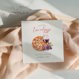 Guardanapo De Papel Chá de Noiva Amor e Pizza