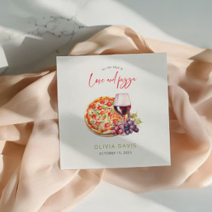 Guardanapo De Papel Chá de Noiva Amor e Pizza